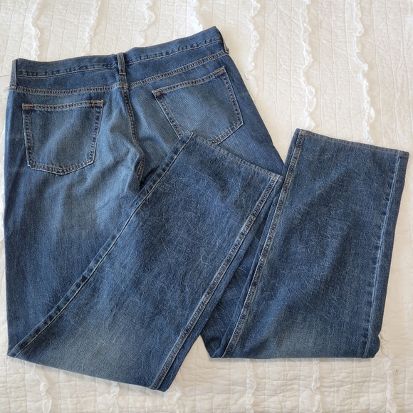 Old Navy Loose Fit Built-In Tough Denim Jeans 36x36 NWT Blue 100% Cotton - Picture 4 of 9